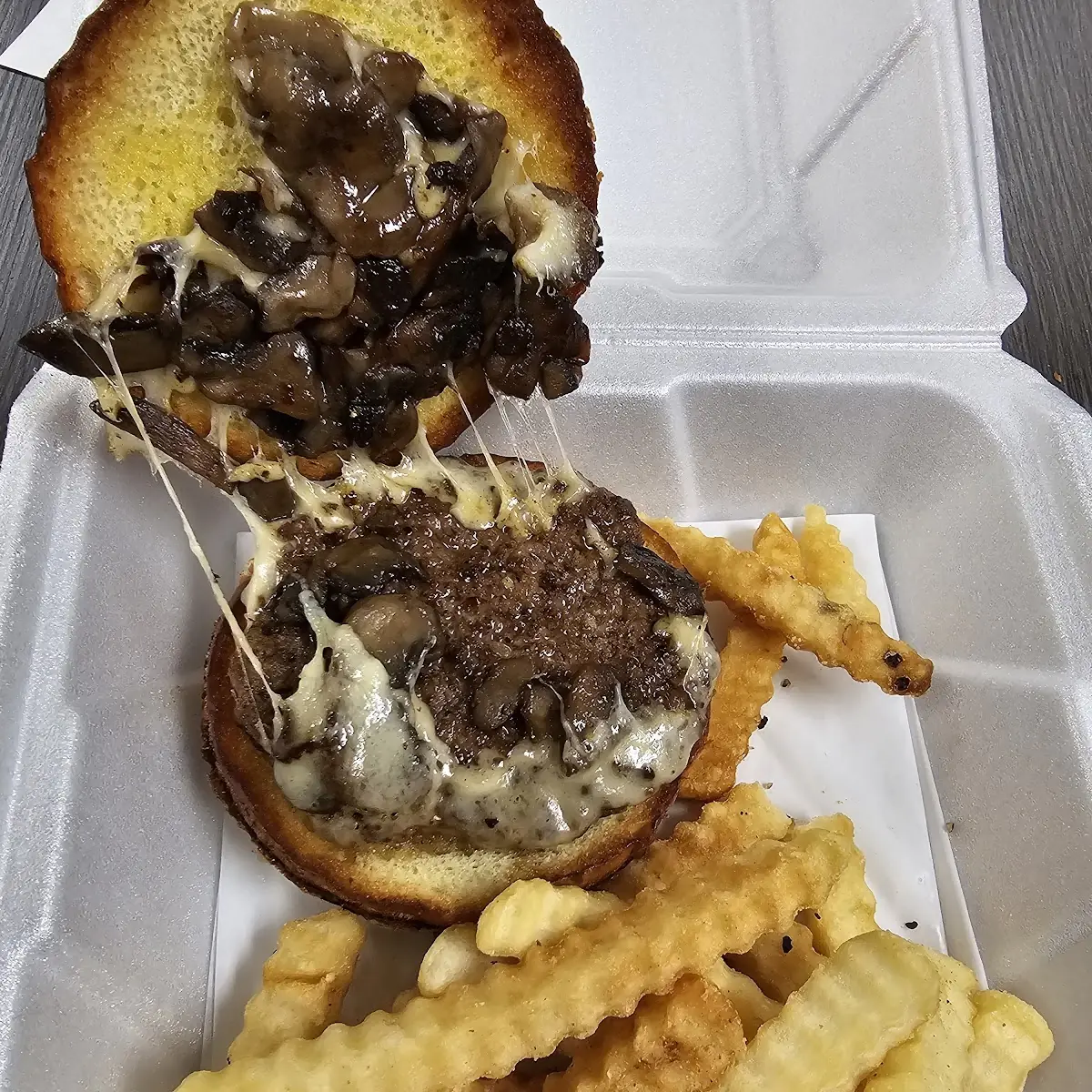 Mushroom Swiss Burger