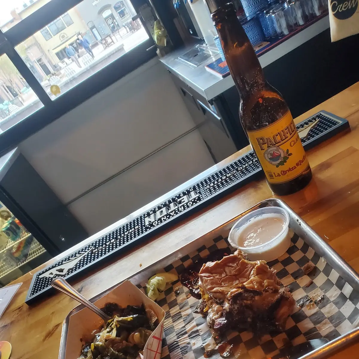 Brisket Sandwich and Collard Greens