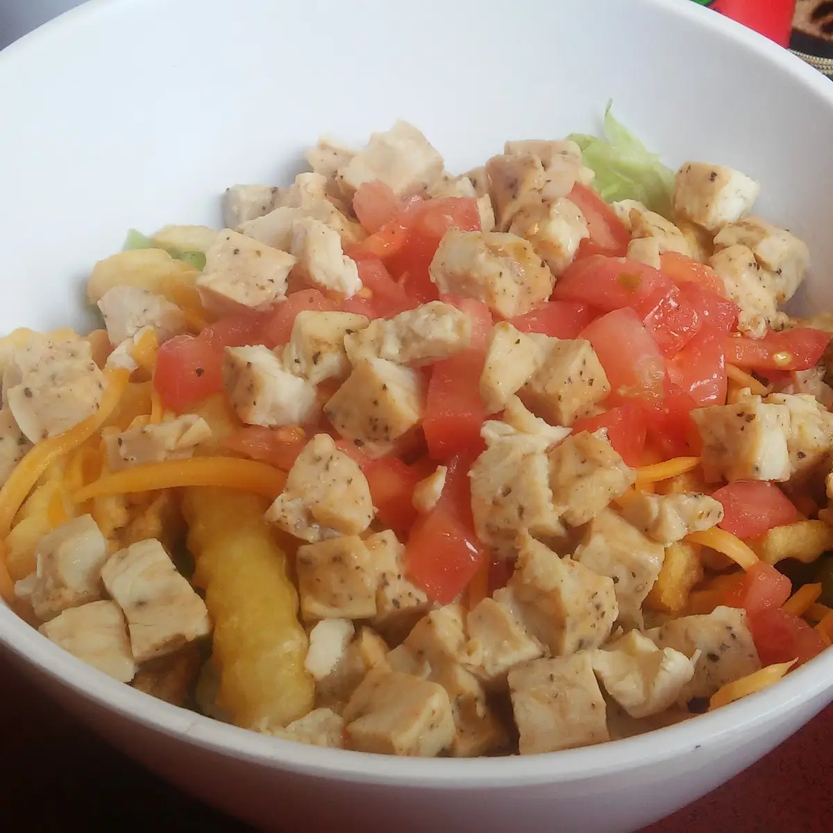 Grilled Chicken Fry Salad