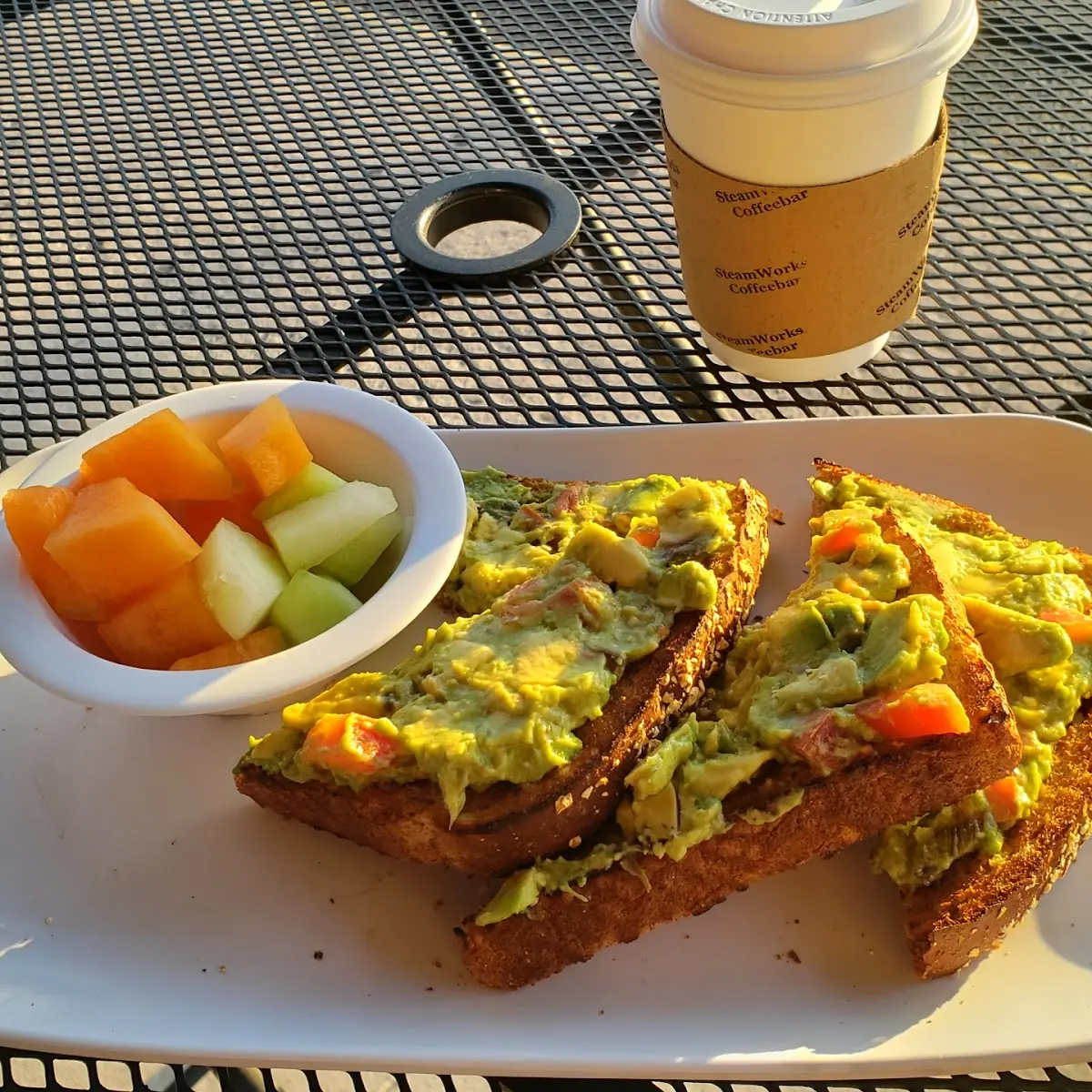 Avocado Toast with Fruit Cup