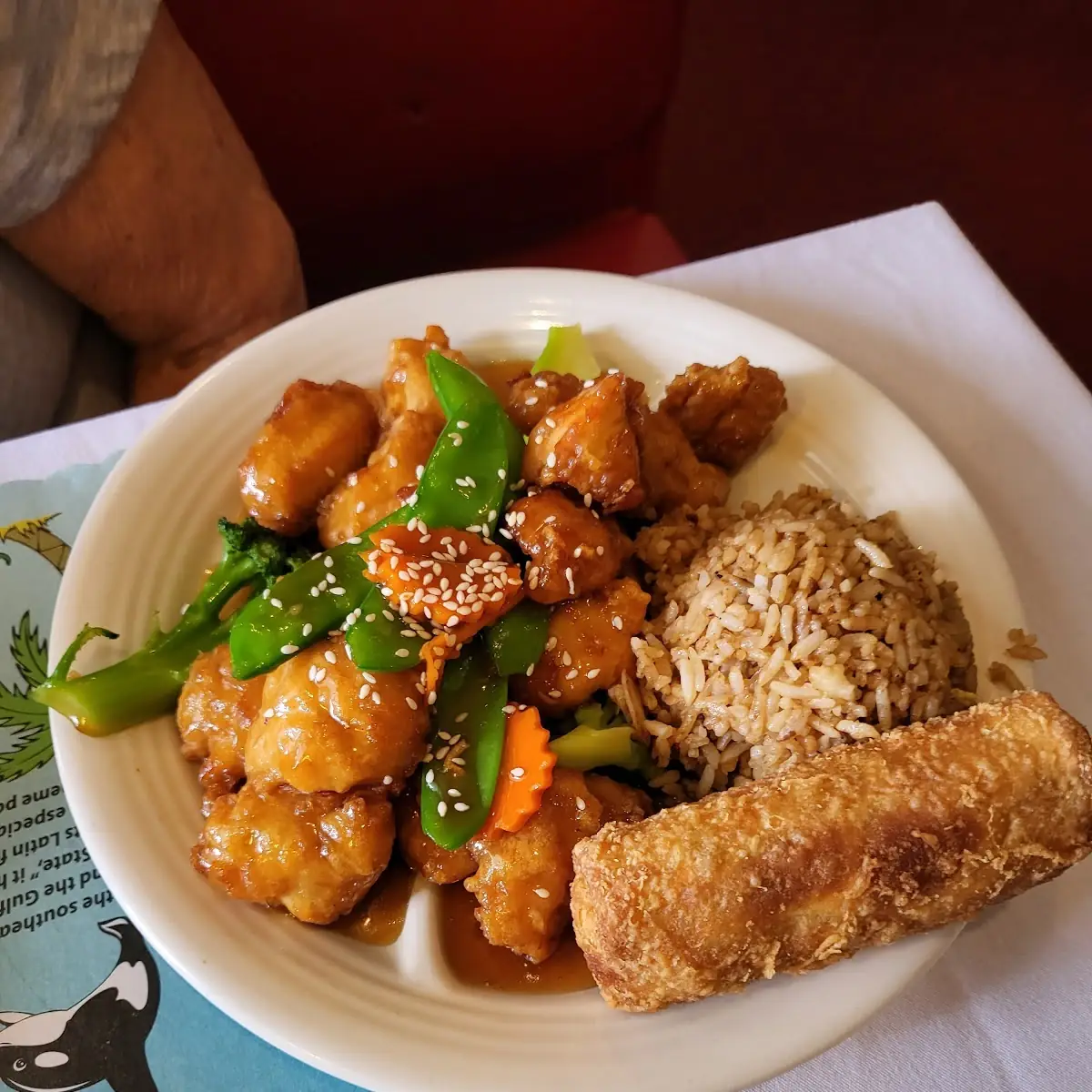 Sweet & Sour Chicken Egg Roll & Pork Fried Rice