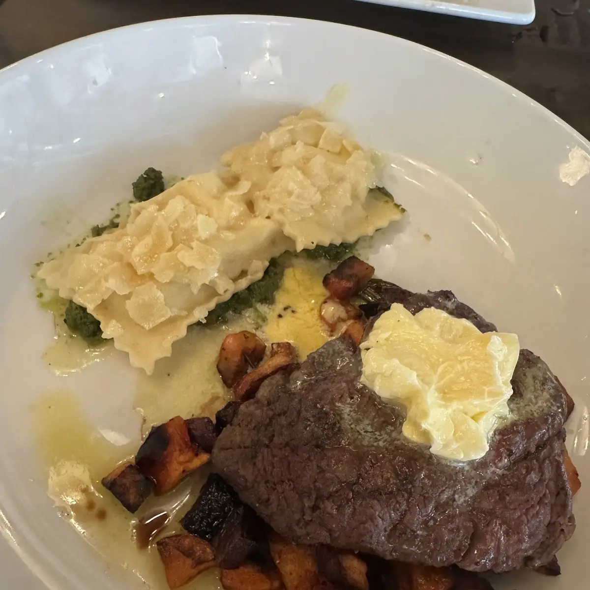 Filet & House Goat Cheese Ravioli