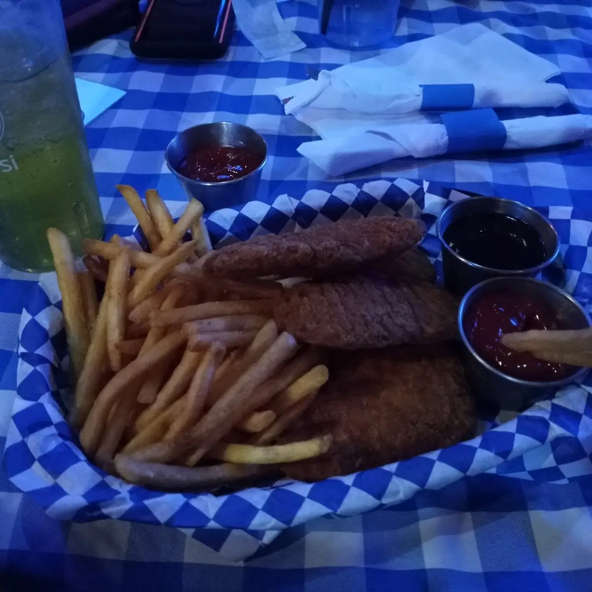 Chicken Tenders and Thin French Fries