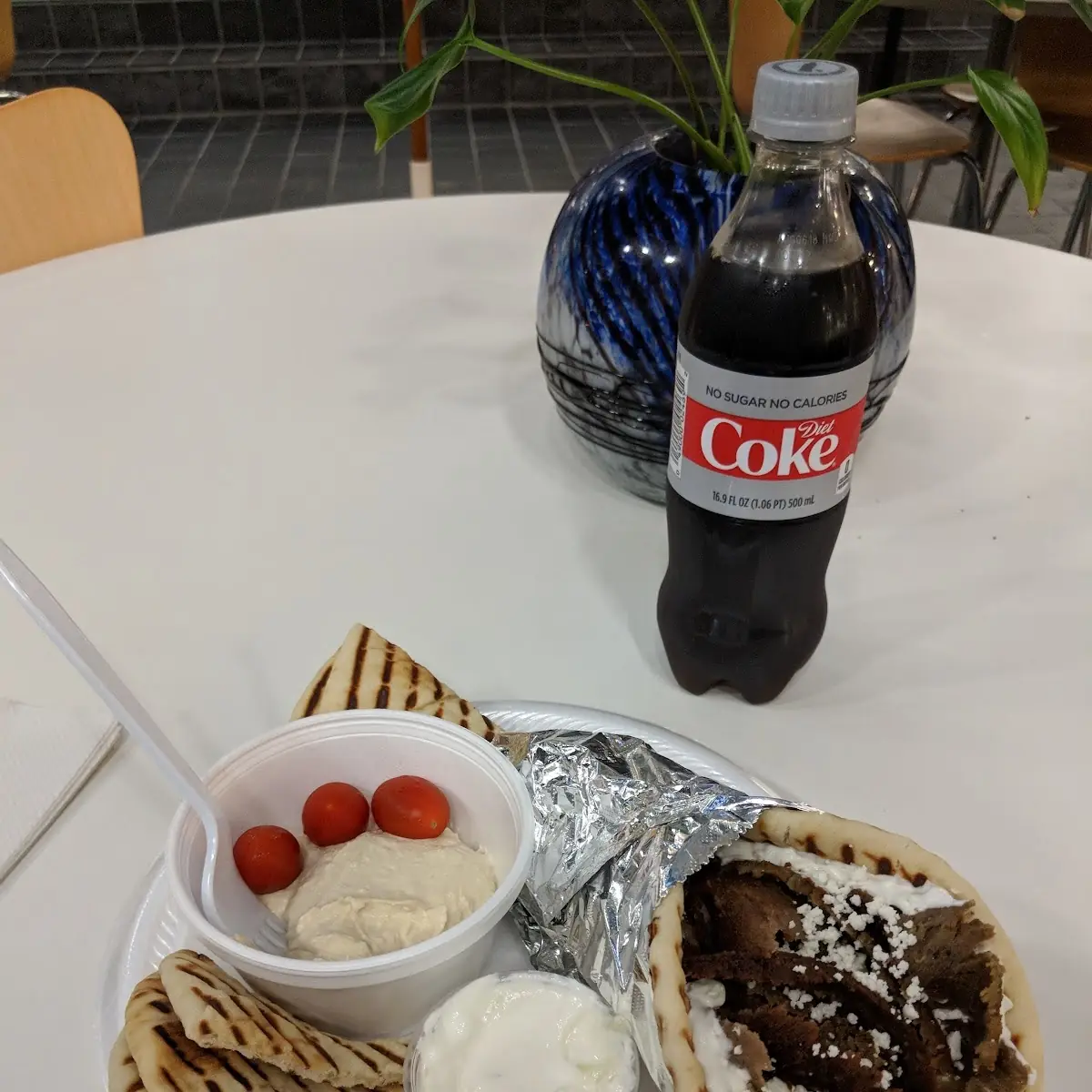 Gyro Hummus and Pita Bread