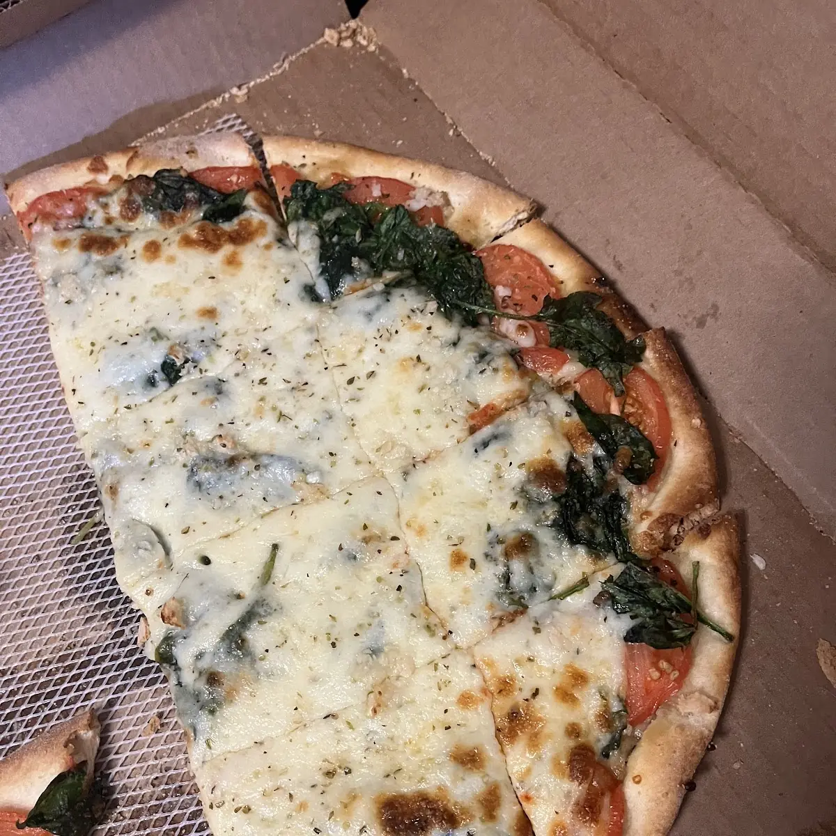 White Pizza with Spinach