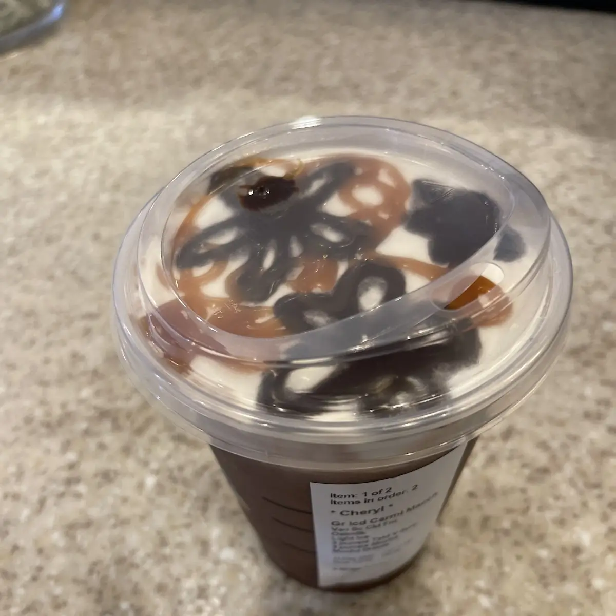 Iced Caramel Macchiato with Vanilla Cold Foam