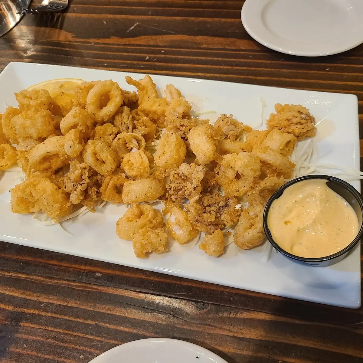 Calamari with Red Pepper Aioli