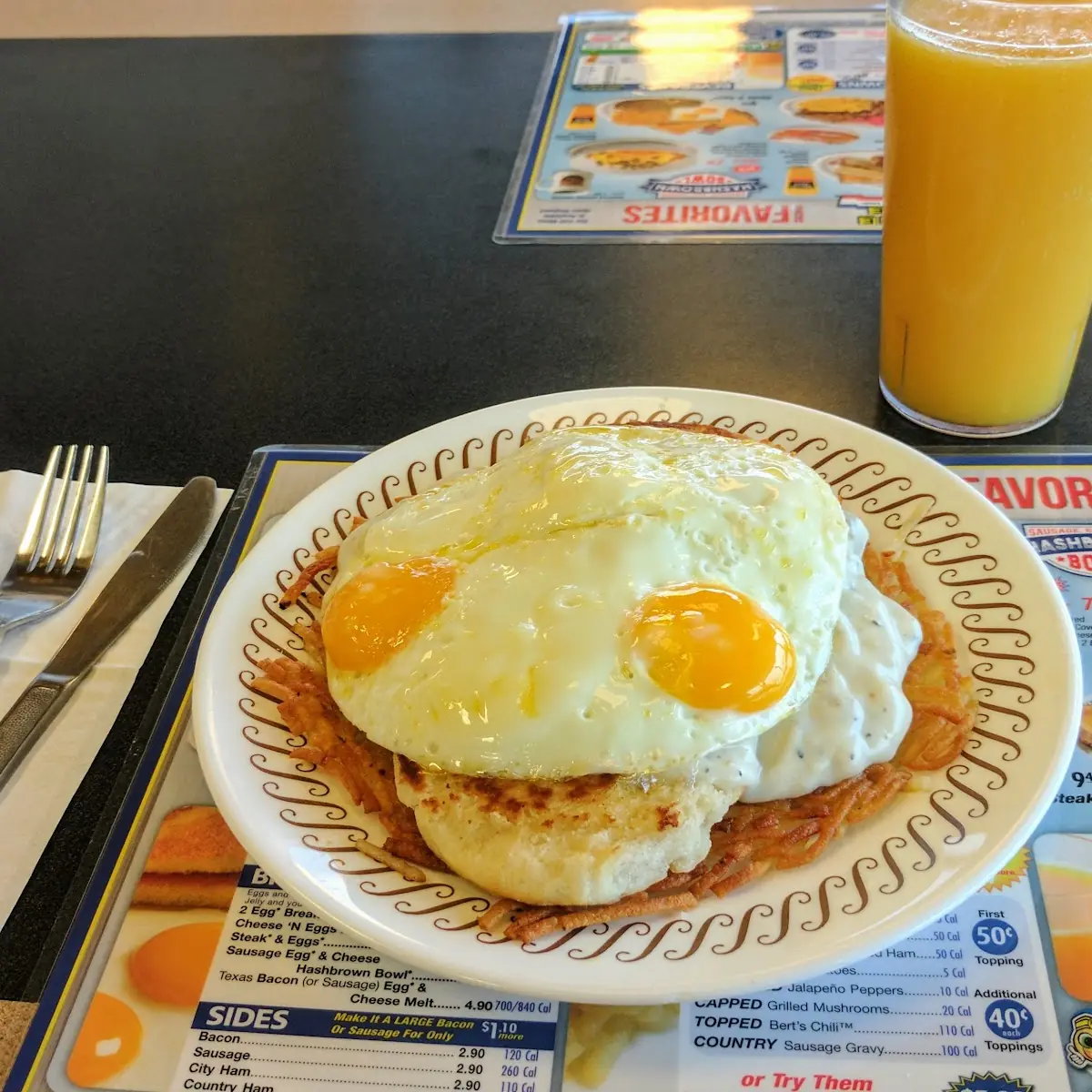 Biscuit Gravy Two Eggs