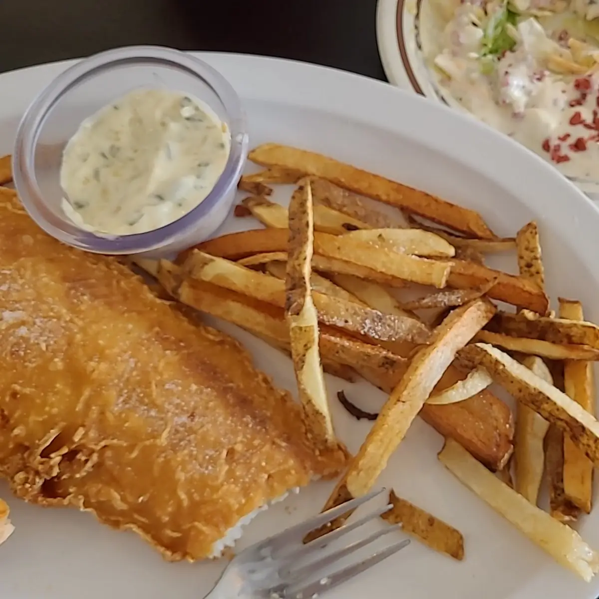Cod Fish Dinner w Salad