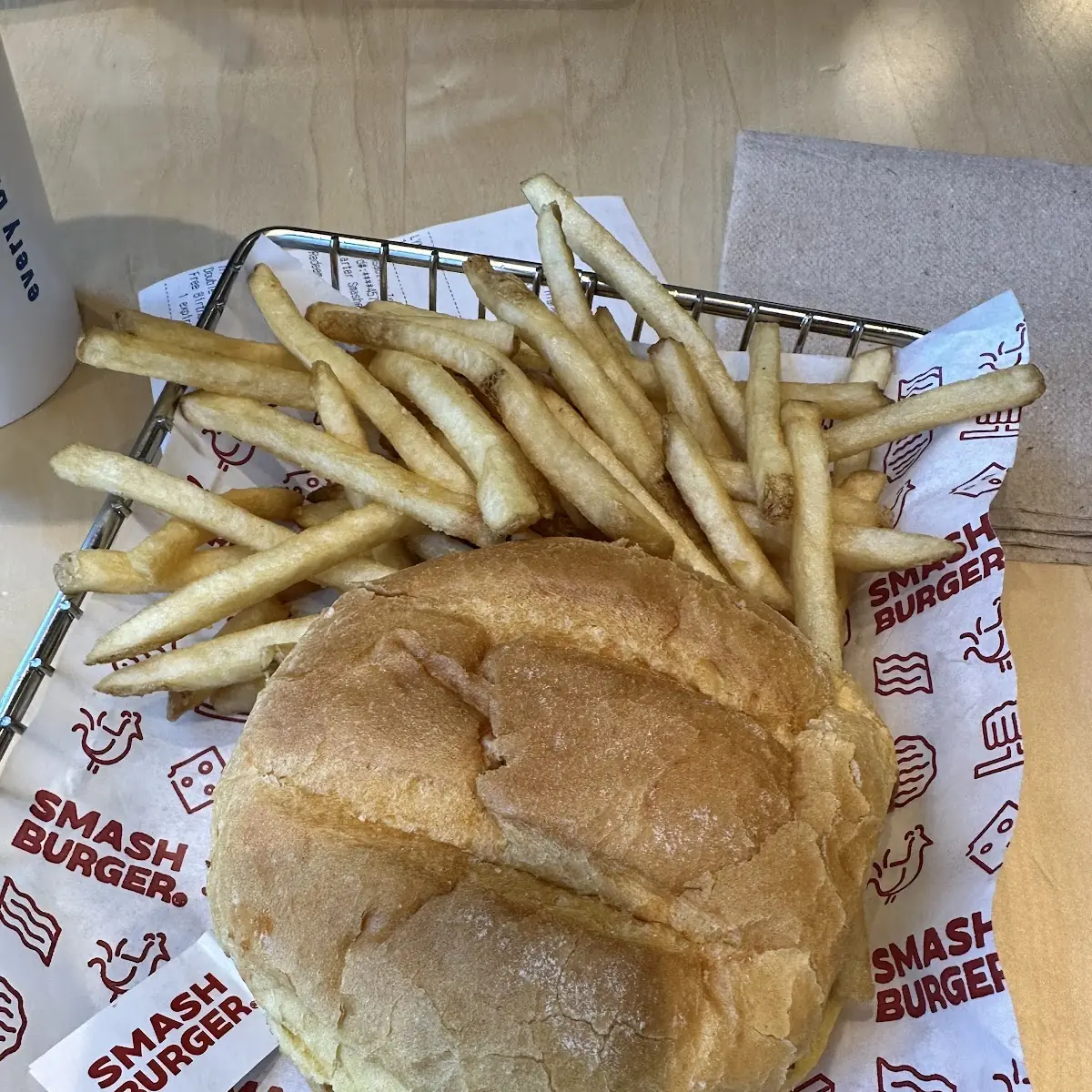 Smash Burger with Fries