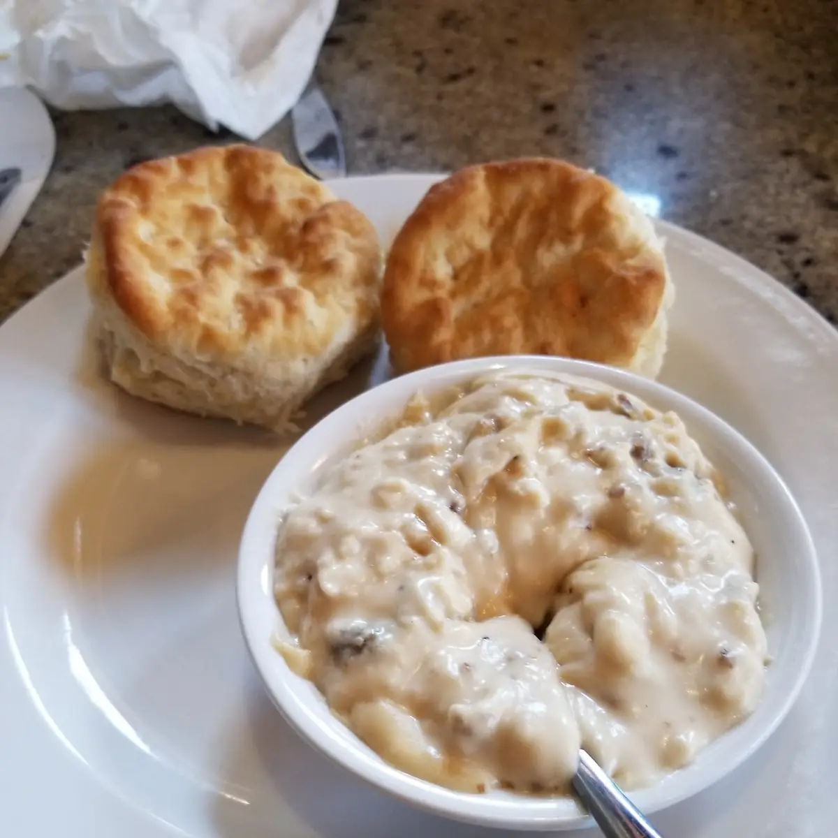 Biscuits & Gravy Fried Bologna