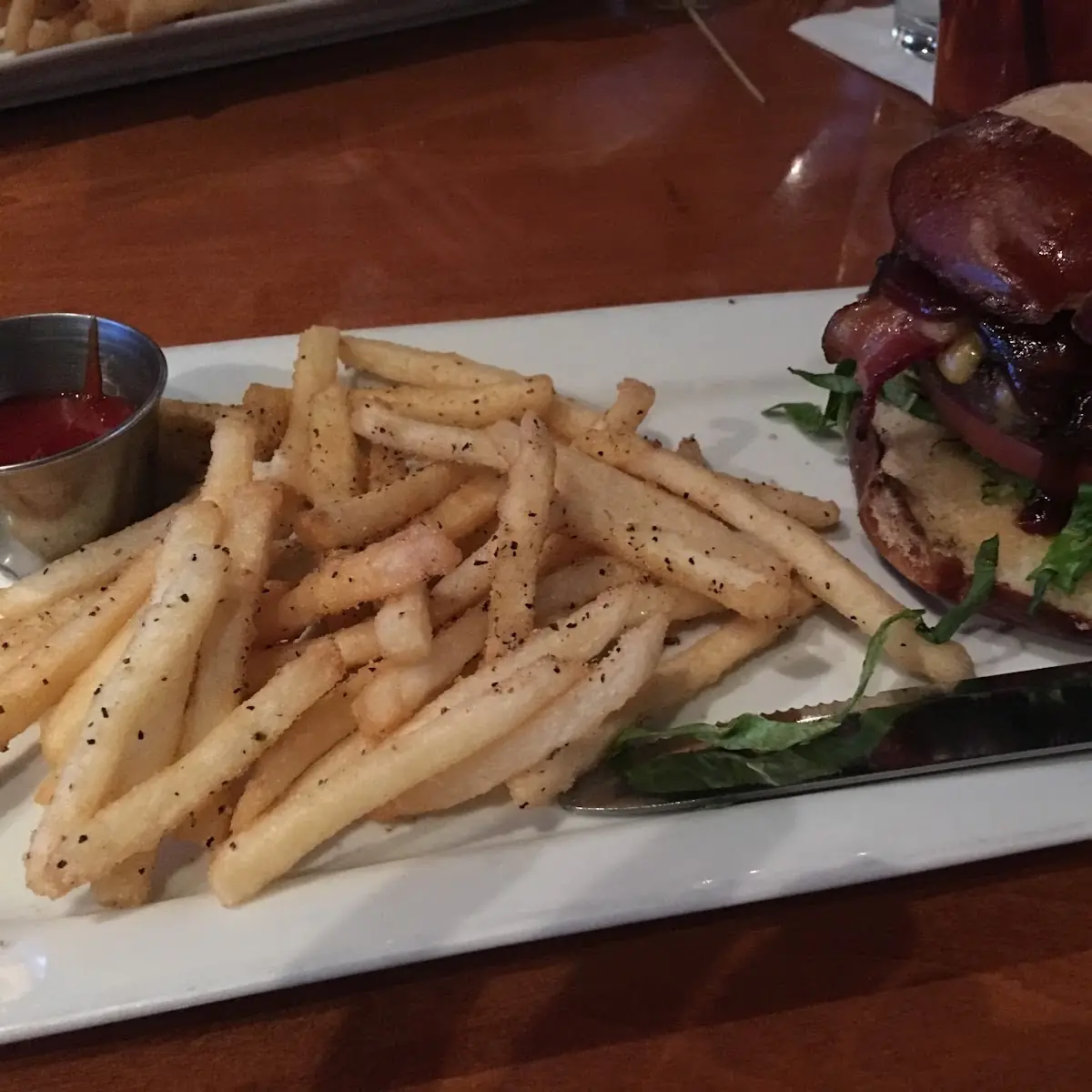 Bacon Cheddar Burger on a Pretzel Bun