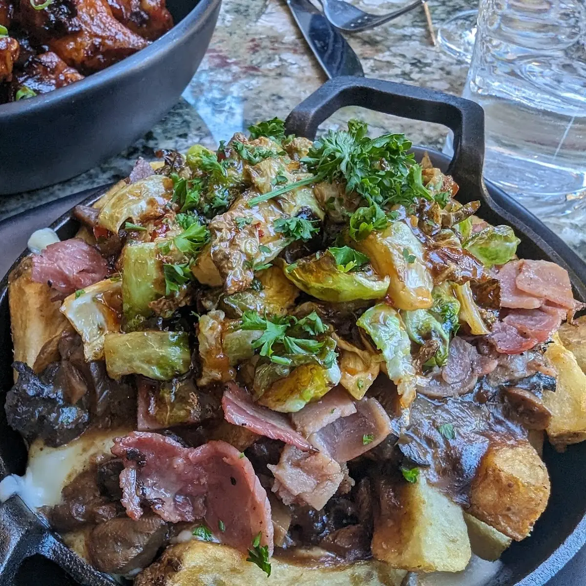 Brussels Sprouts and Mushroom Poutine