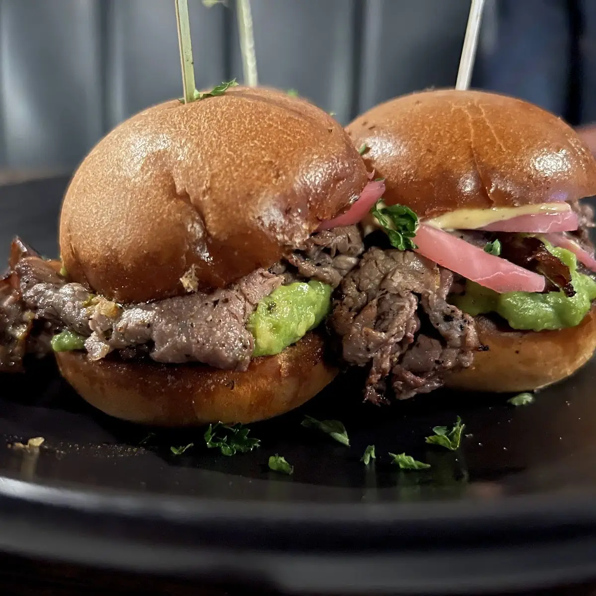 Gracie's Beef Pepito Sliders with Chimichurri Pickled Red Onion and Guacamole Available After 3 30pm