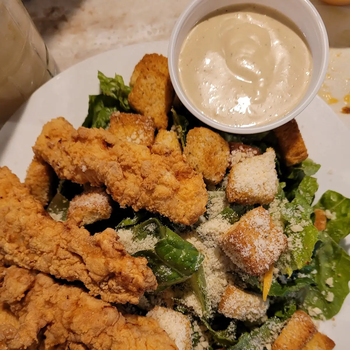 Ceasars Salad with Crispy Chicken