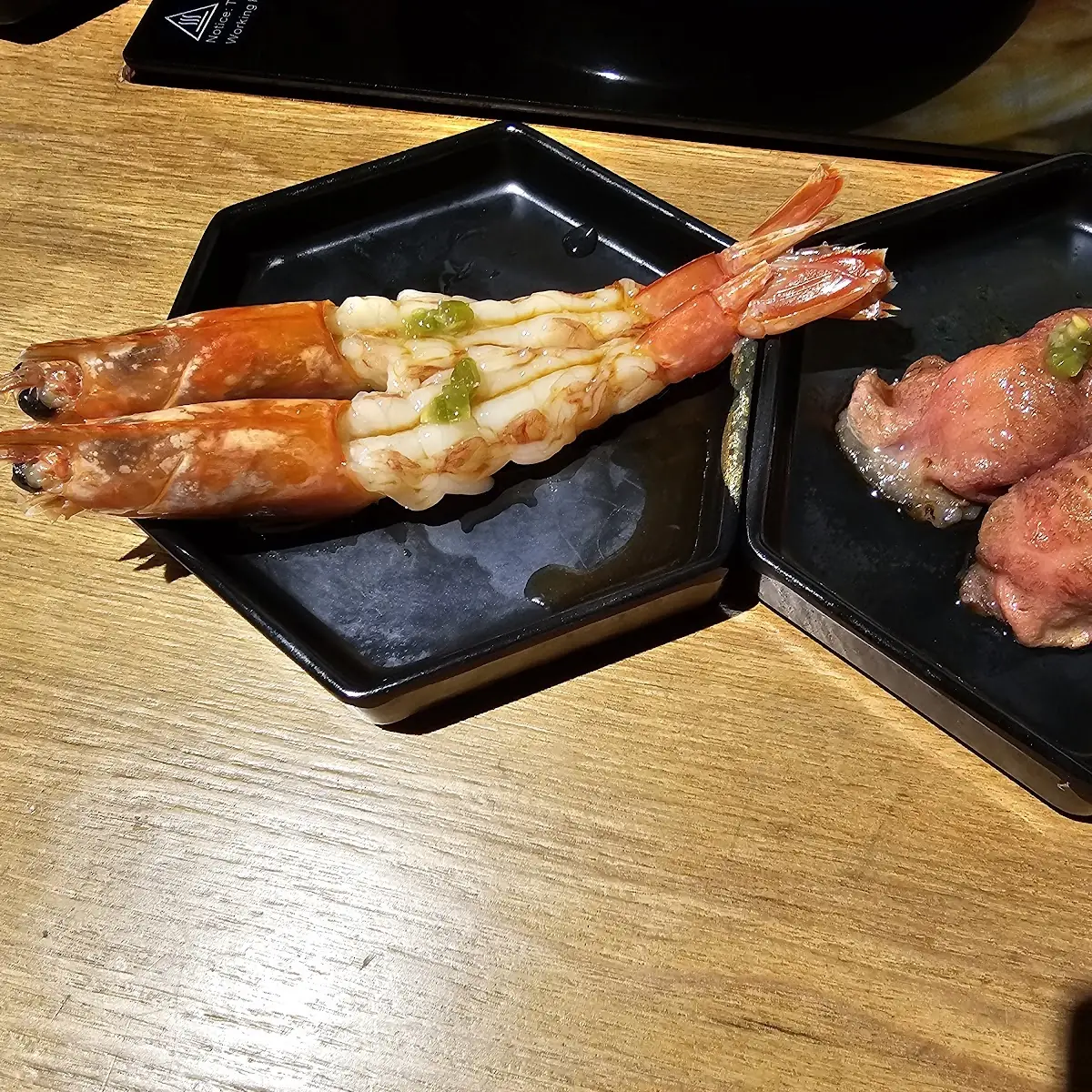 Grilled Shrimp and Wagyu Nigiri