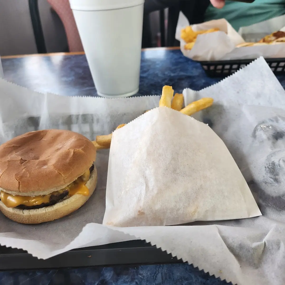 Double Cheeseburger and Fries