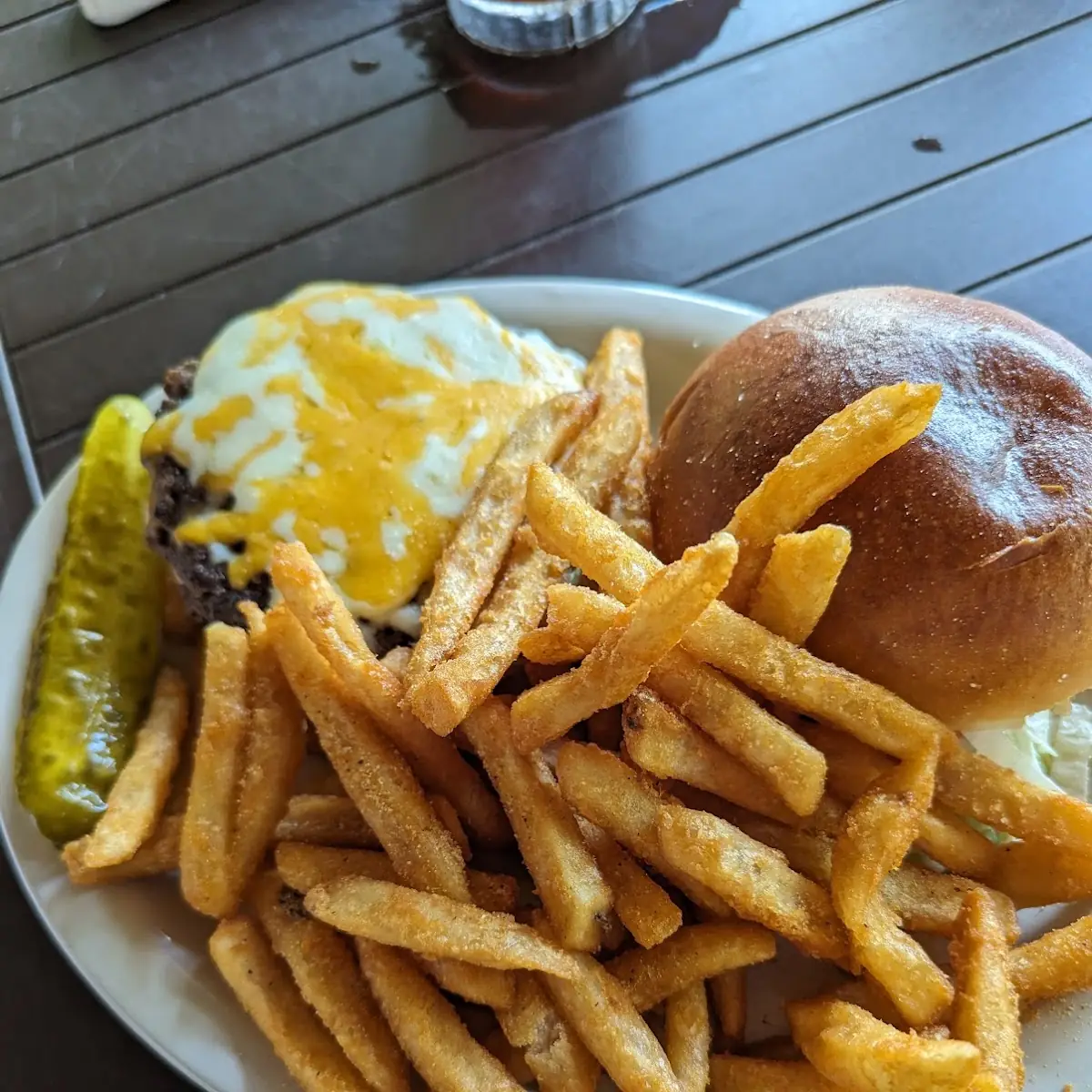 Cheese Burger and Fries
