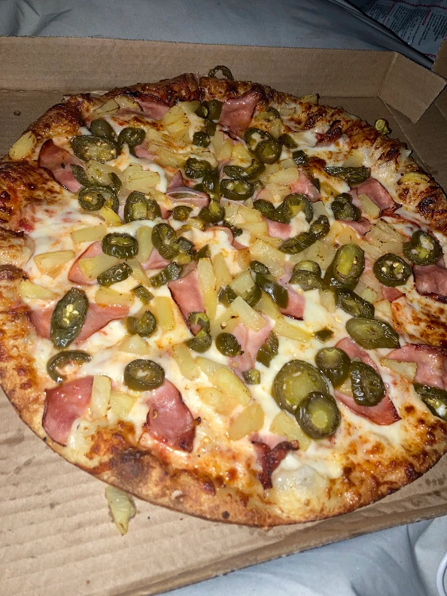 Hawaiian Pizza with Jalapenos