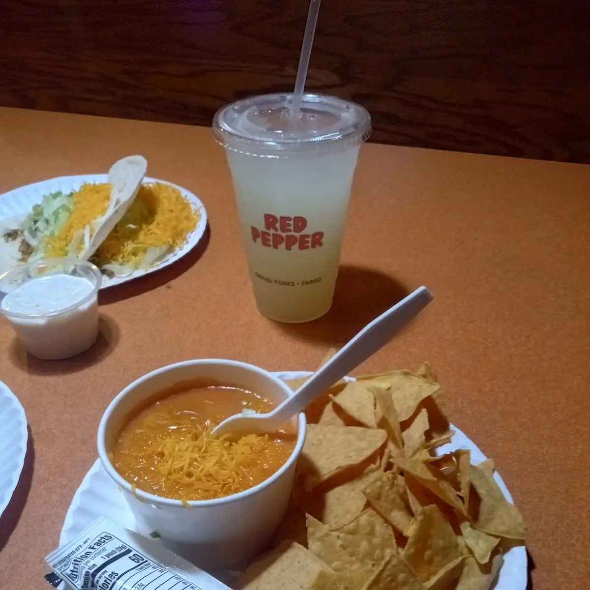 Large Red Pepper Chips & Queso