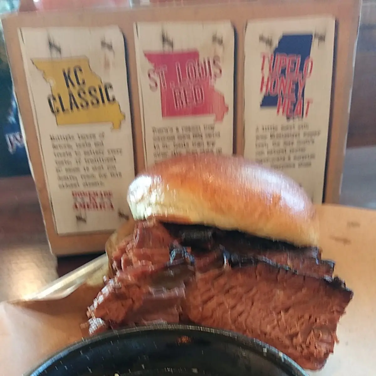 Beef Brisket Sandwich and Macaroni and Cheese