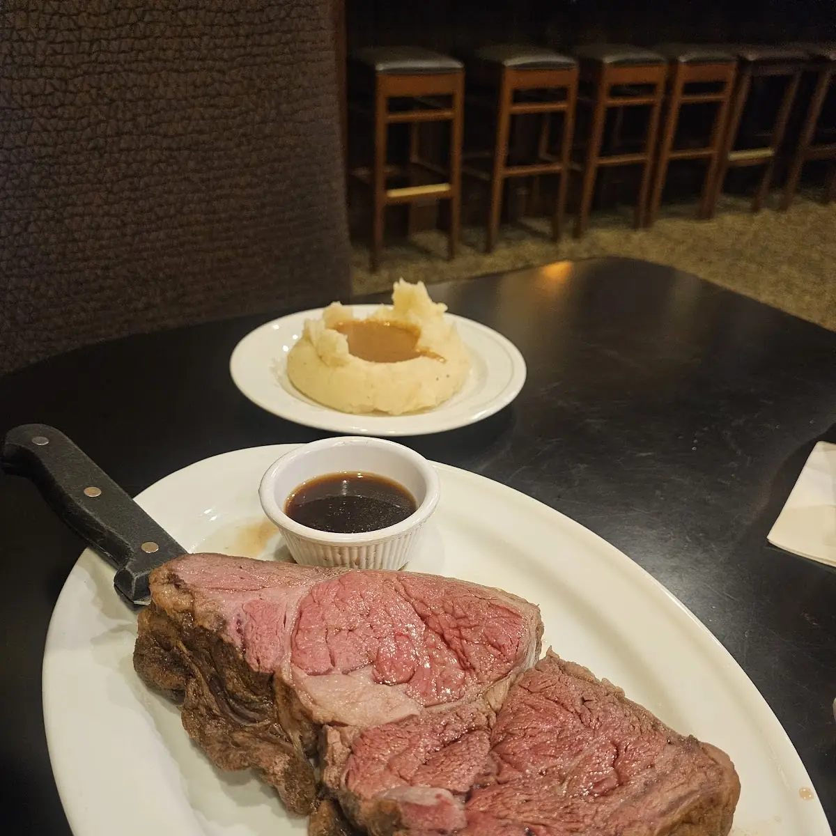 Prime Rib with Mashed Potatoes and Gravy
