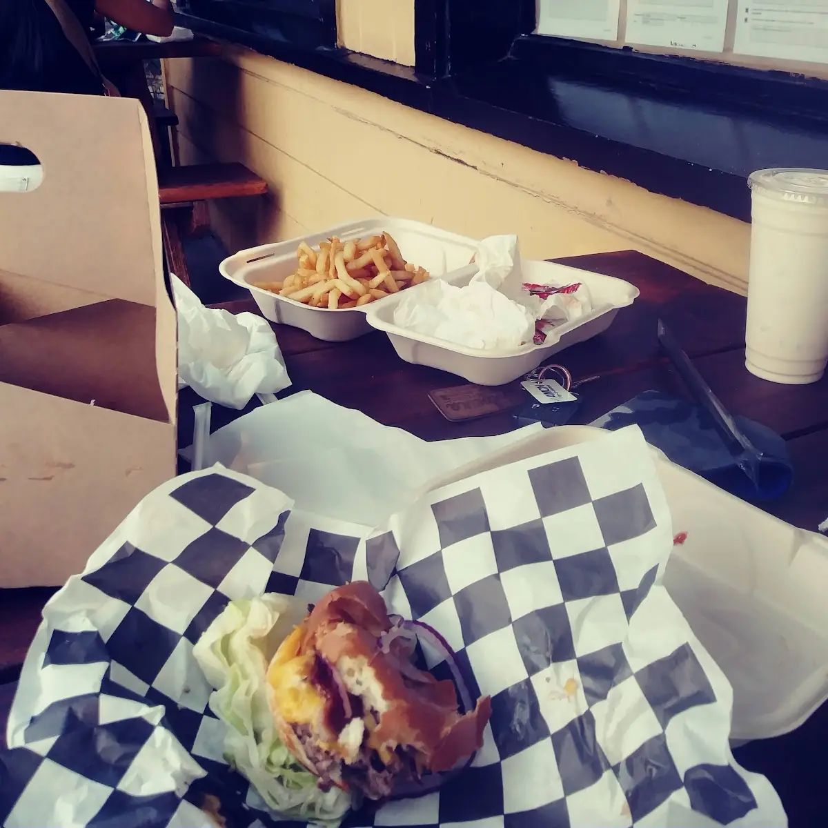 Bacon Cheeseburger with French Fries