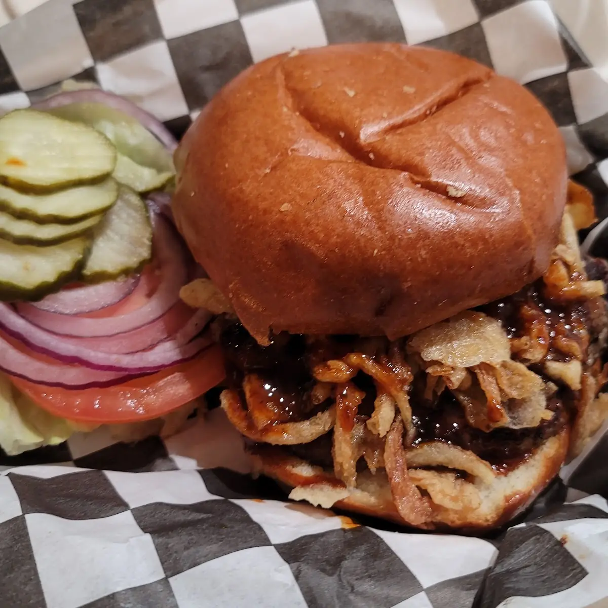 Korean BBQ Pork Belly Burger