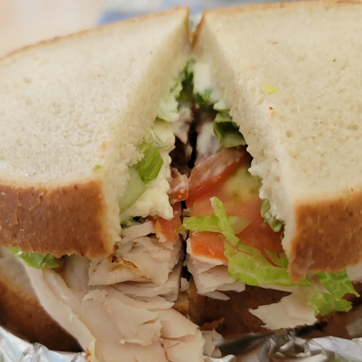 Turkey Club Wrap on Rye