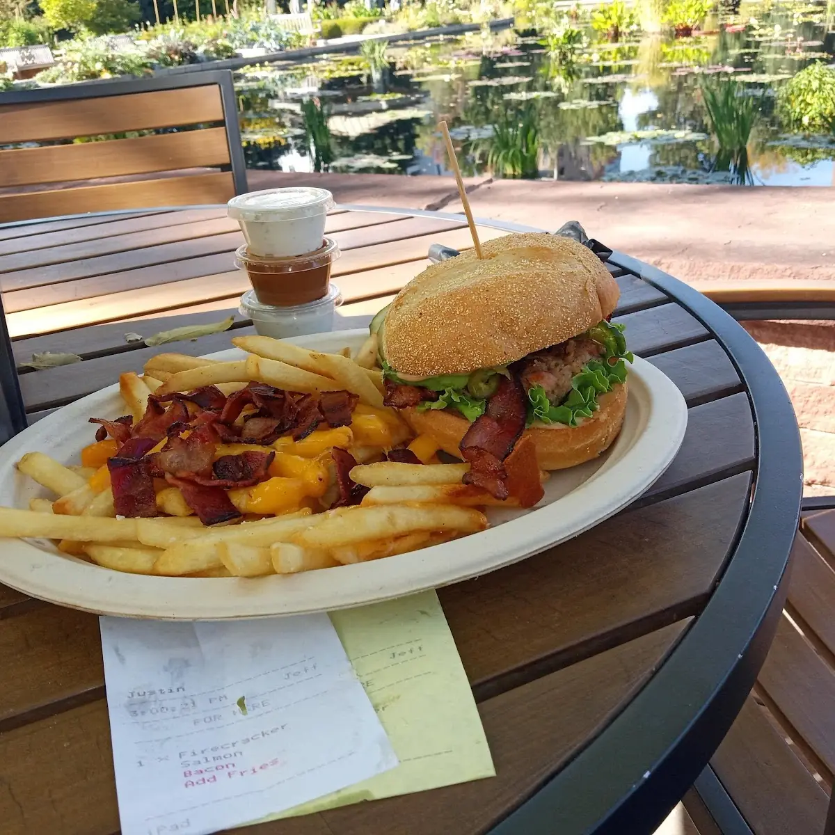 Fire Cracker Salmon Combo Bacon Cheese Fries