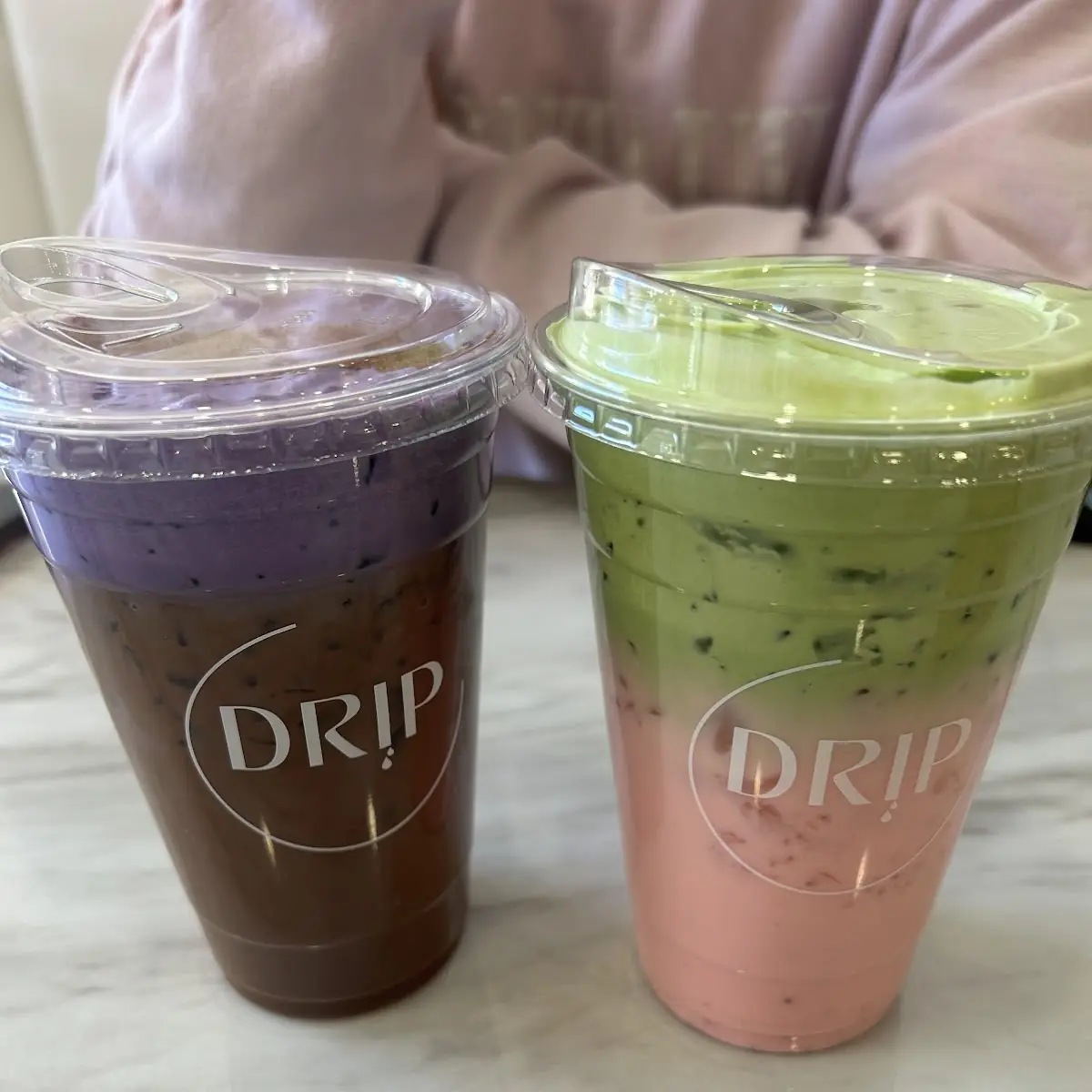 Iced Strawberry Milk Matcha Drinks