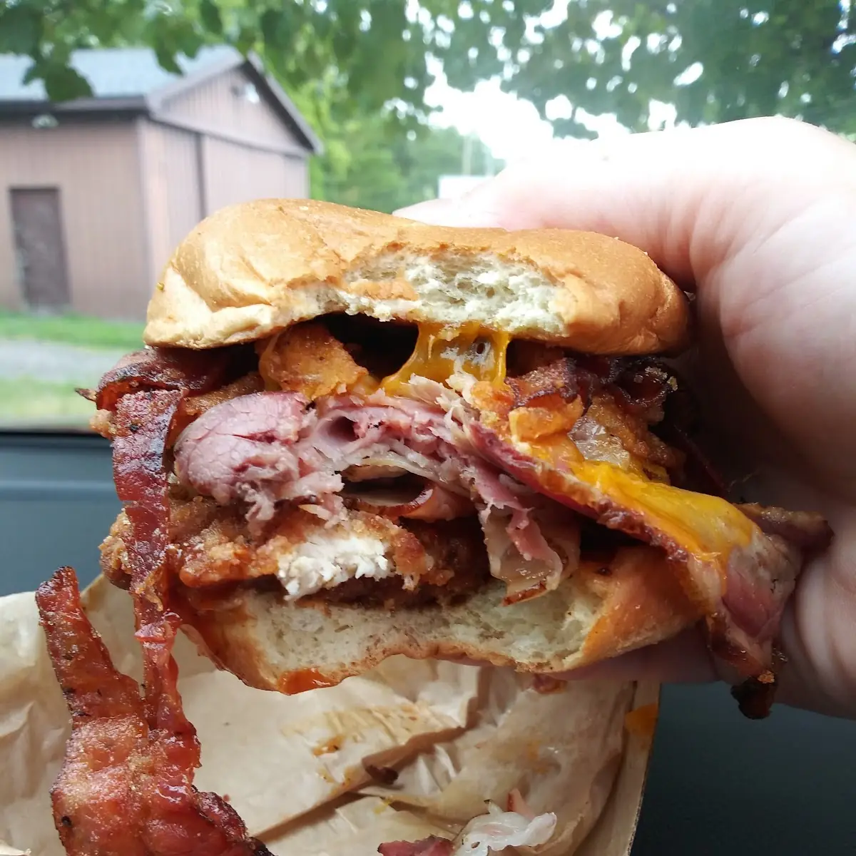 Brisket Chicken Bacon Ranch Sandwich
