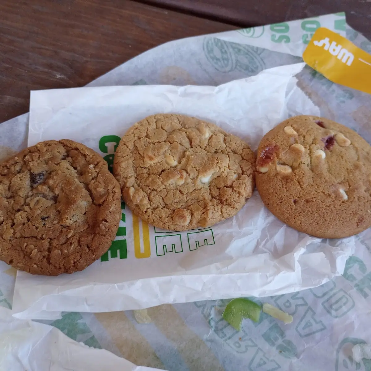 Subway Footlong Cookie 1330 Cals