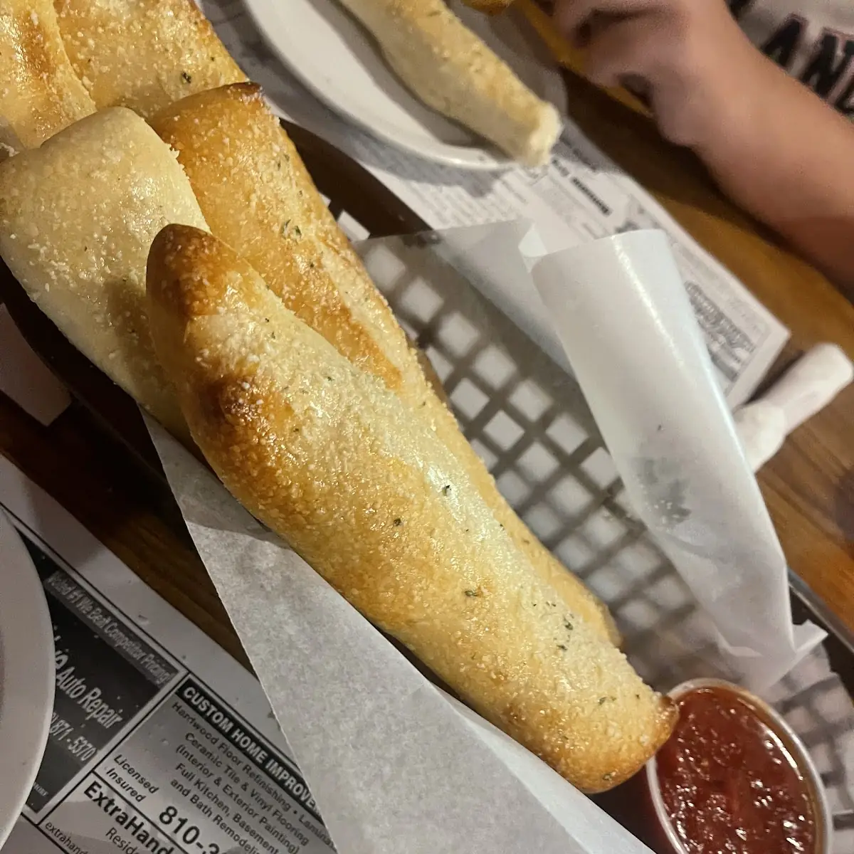 Soft Hot Bread Sticks