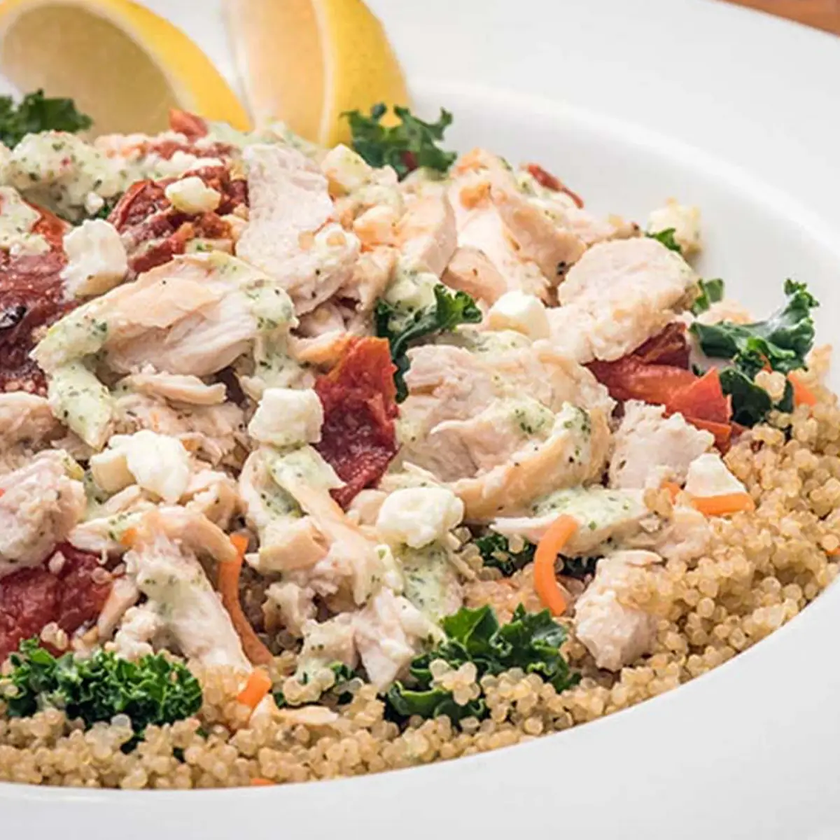 Pesto Chicken Quinoa Bowl