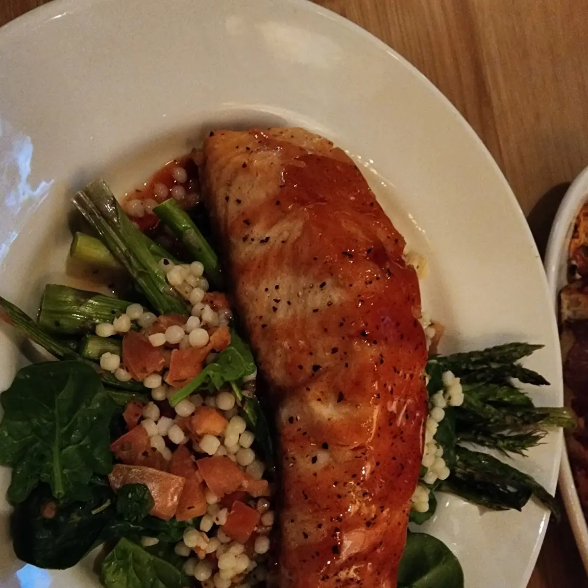 Enlightened Cherry Chipotle Glazed Salmon