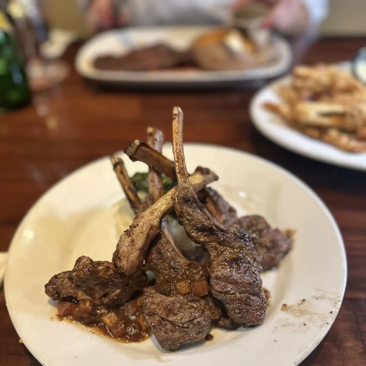 Lamb Chops Mashed Potatoes Spinach