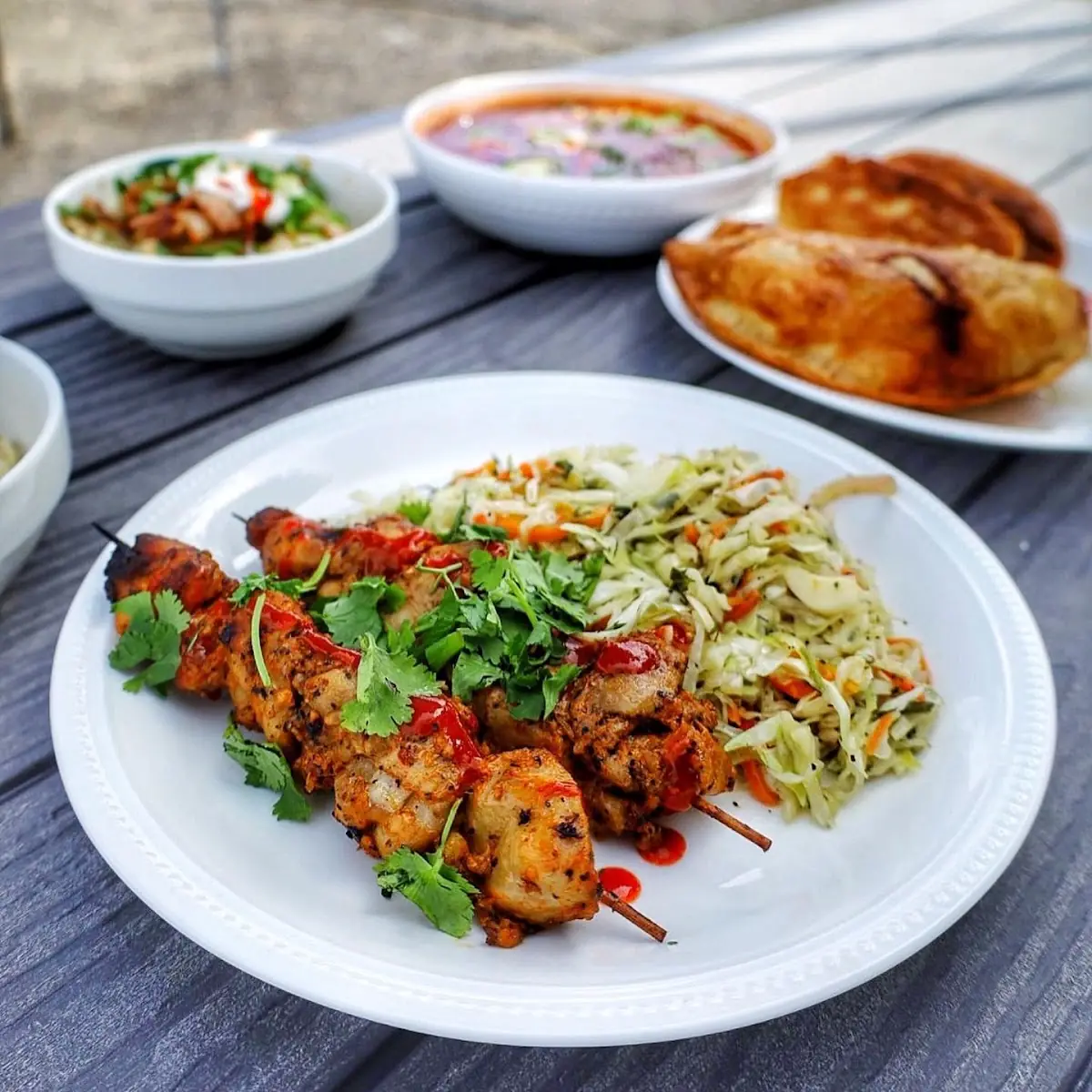 Chicken Skewer W/ Cabbage Salad