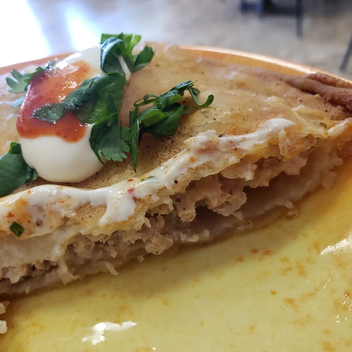 Creamy Mushroom Chicken Crepes