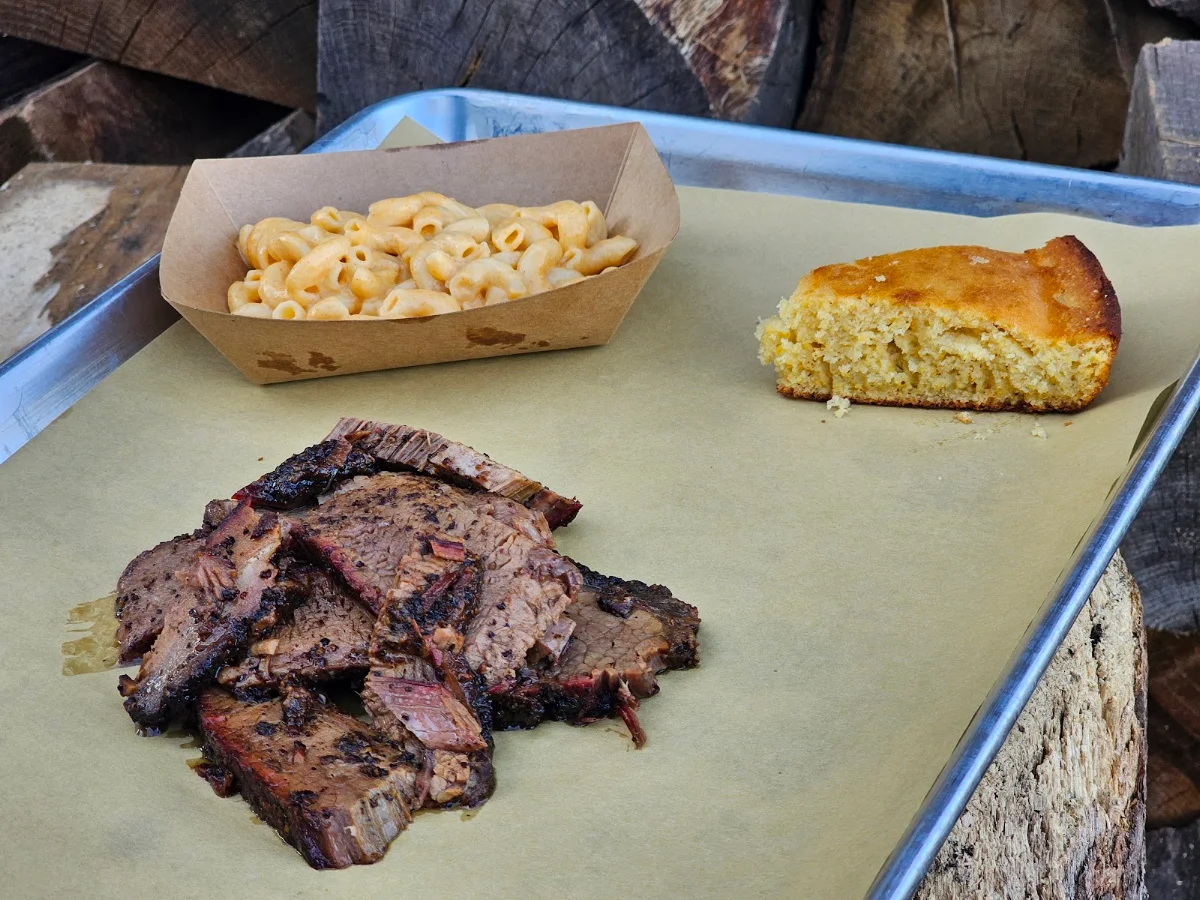 Smoked Brisket and Pulled Pork Sandwich