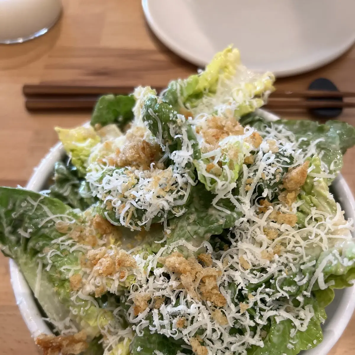 Caesar Salad with Parmesan and Croutons