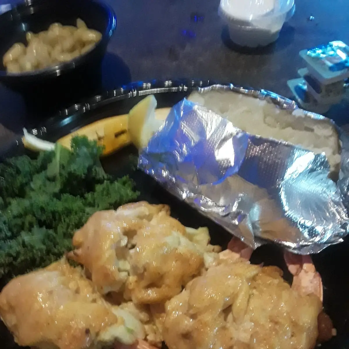Stuffed Shrimp & Baked Potato