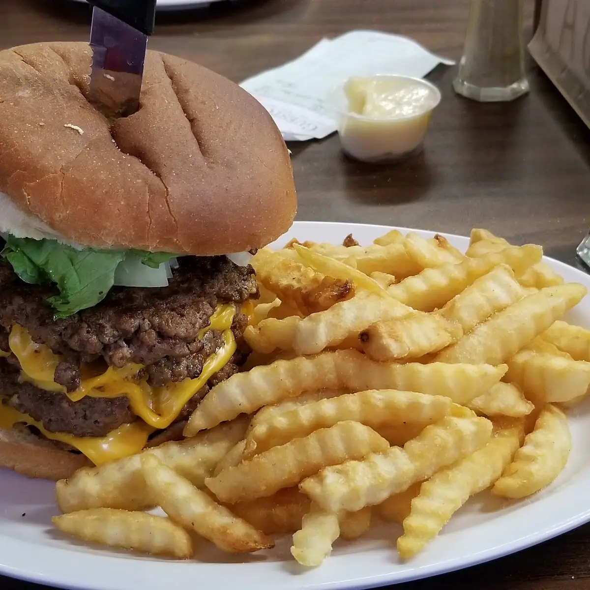 Fat Cat Burger and Fries