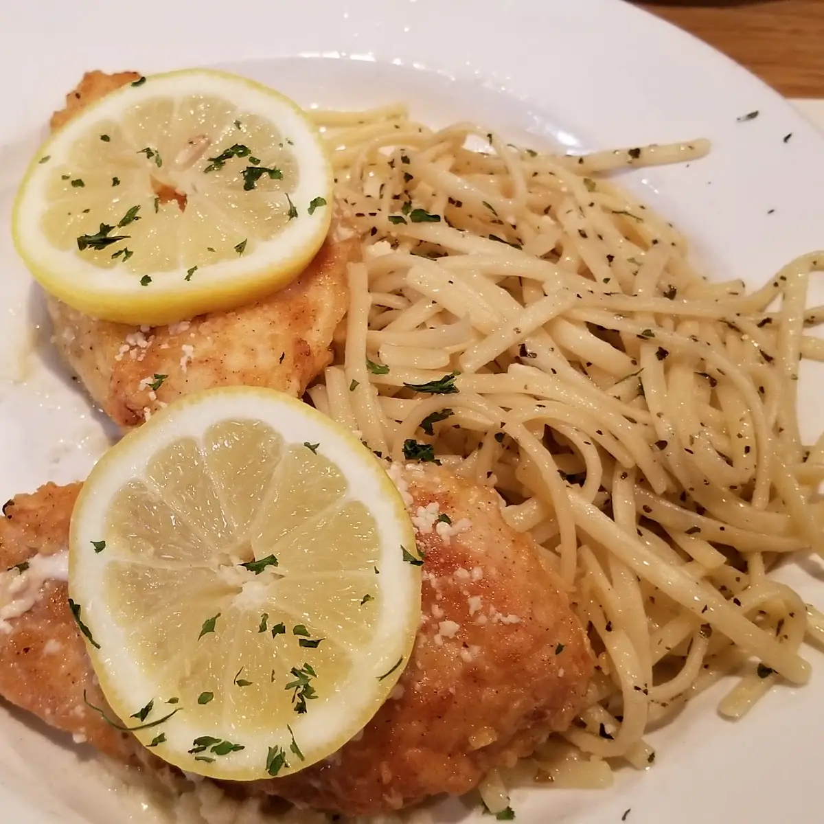 Lemon Chicken with Linguini
