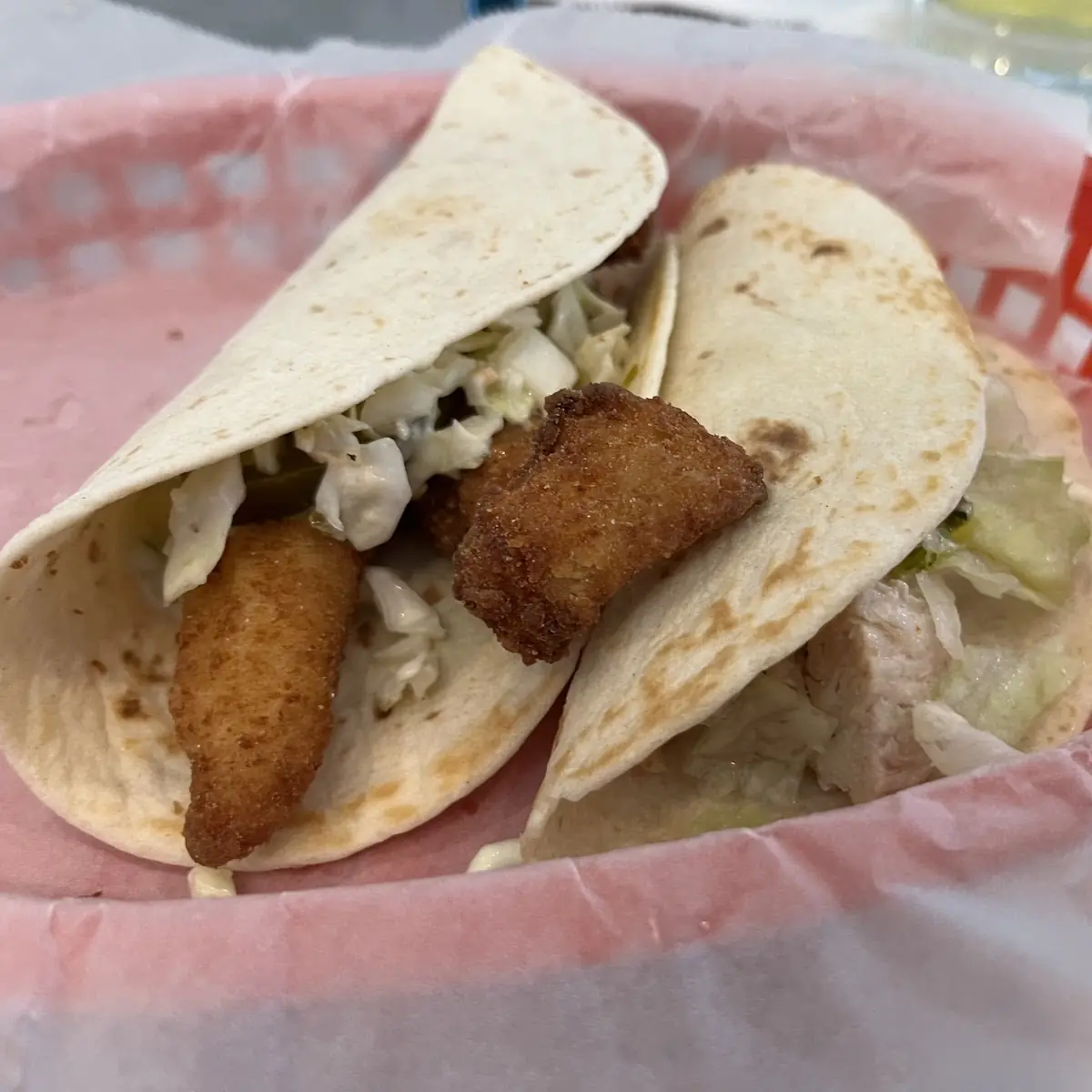 Fish Taco and Chicken Chimichurri Taco