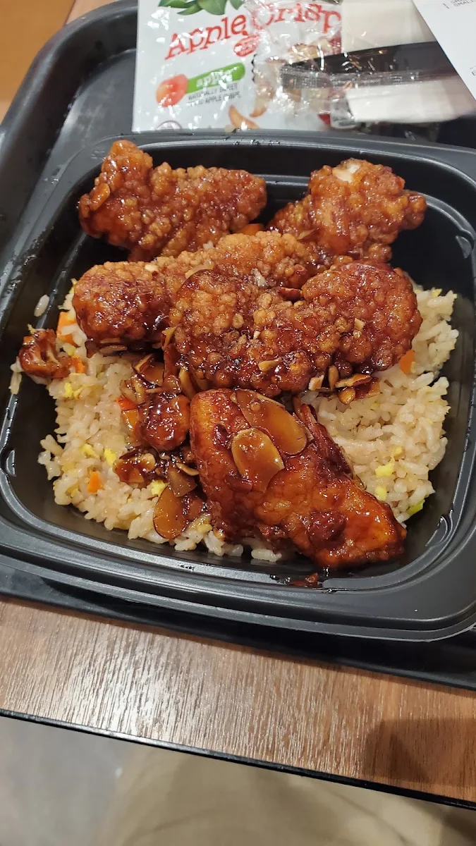 Crispy Almond Chicken Bowl with Fried Rice