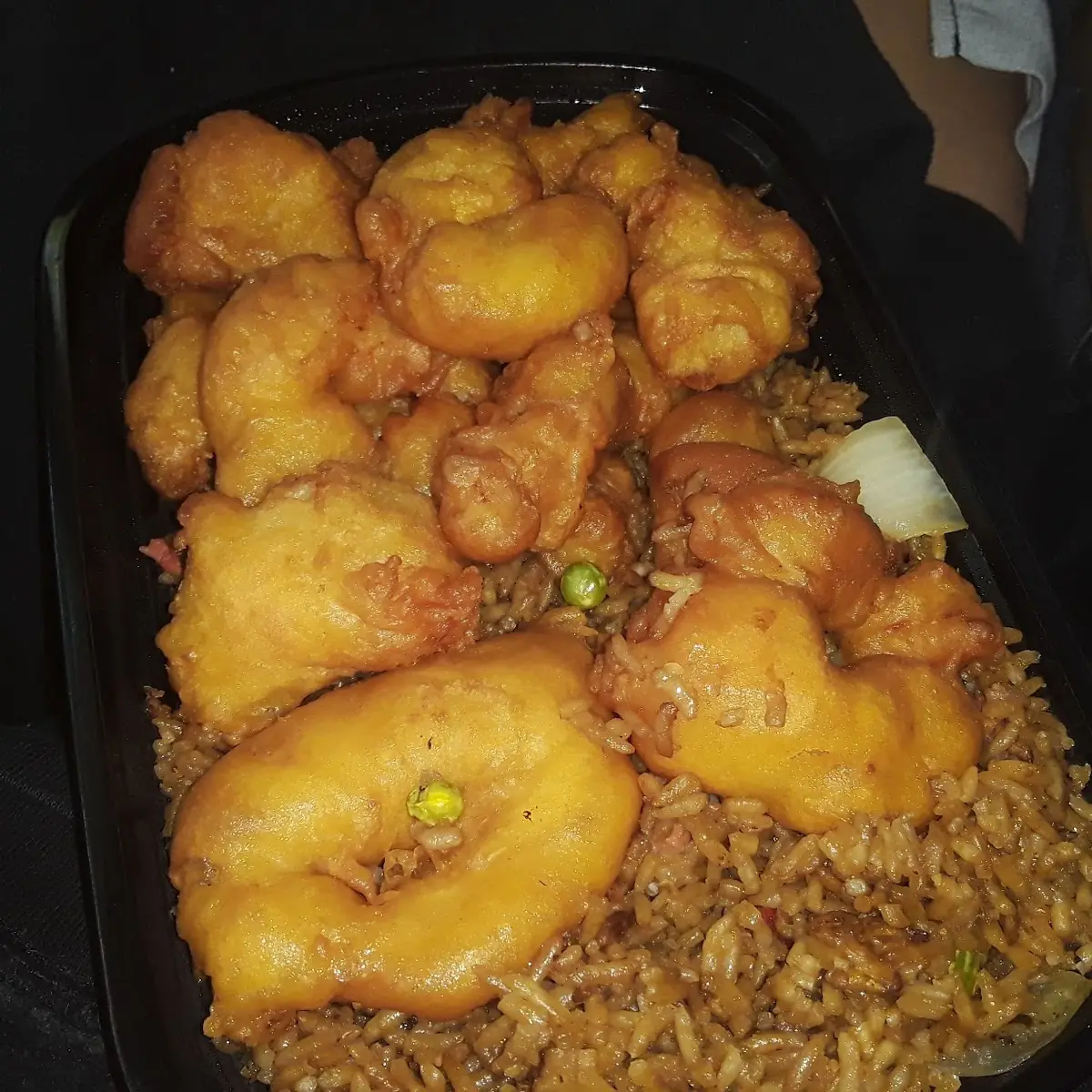 Fried Fish with Shrimp Fried Rice
