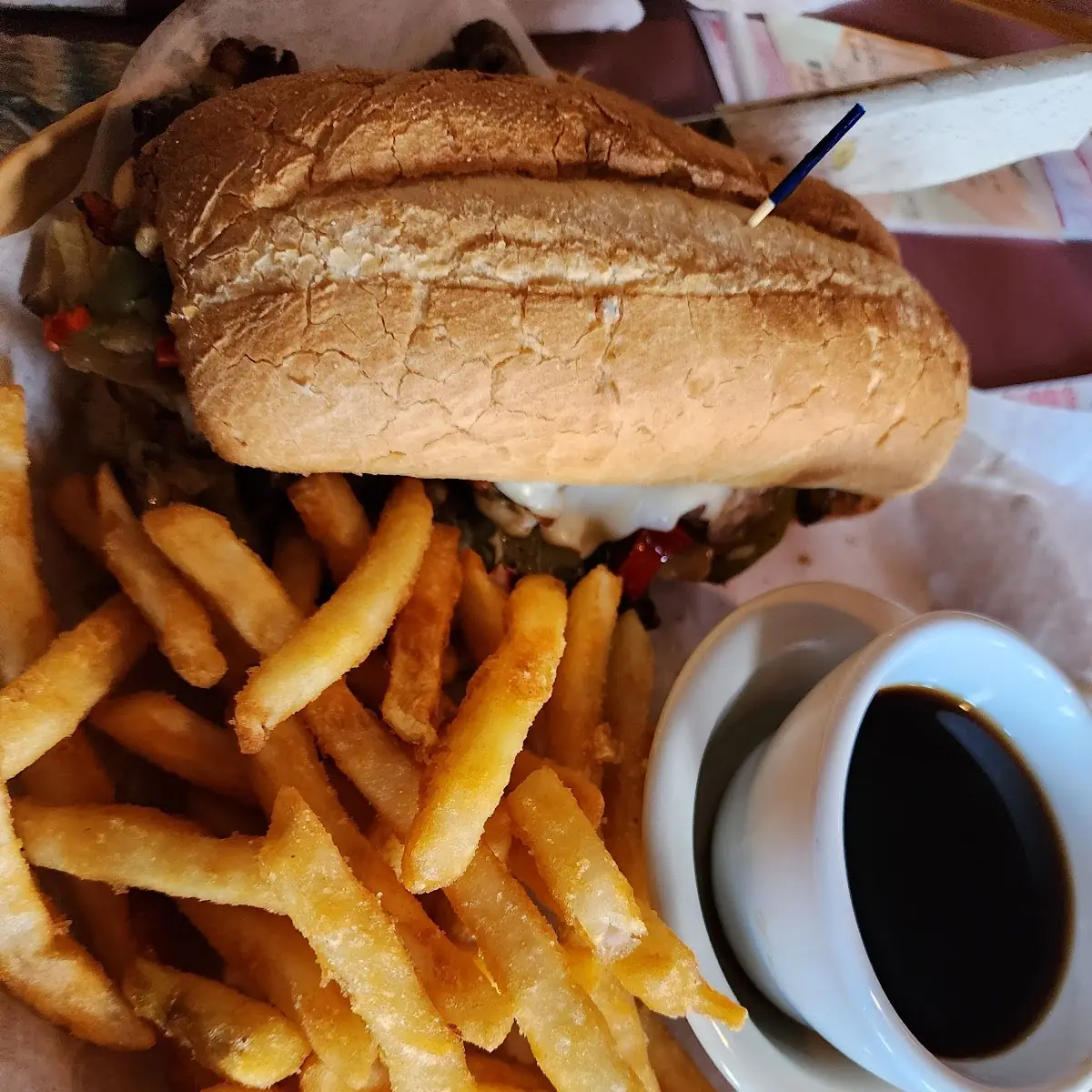Cheese Steak Sandwich with Au Jus