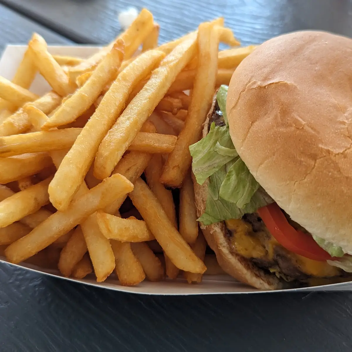 Double Papa Burger and Fries