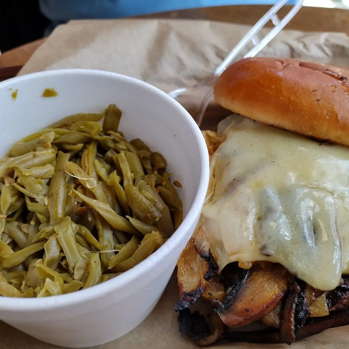 Green Beans with Burger